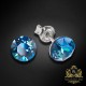 Sudraba komplekts sievietēm „Klasika (Bermuda Blue)“ ar Swarovski® kristāliem