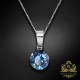 Sudraba komplekts sievietēm „Klasika (Bermuda Blue)“ ar Swarovski® kristāliem