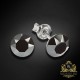 Sudraba komplekts „Klasika (Jet Hematite)“ ar Swarovski™ kristāliem