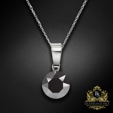 Sudraba kulons „Classic (Jet Hematite)“ ar Swarovski® kristāliem