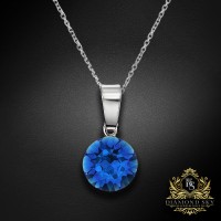 Sudraba kulons „Classic (Capri Blue)“ ar Swarovski® kristāliem