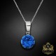 Sudraba kulons „Classic (Capri Blue)“ ar Swarovski® kristāliem