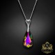 Sudraba kulons „Rainbow Waterfall (Vitrail Medium)“ ar Swarovski® kristāliem