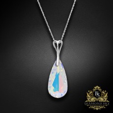 Sudraba kulons „Rainbow Waterfall (Aurora Borealis)“ ar Swarovski® kristāliem