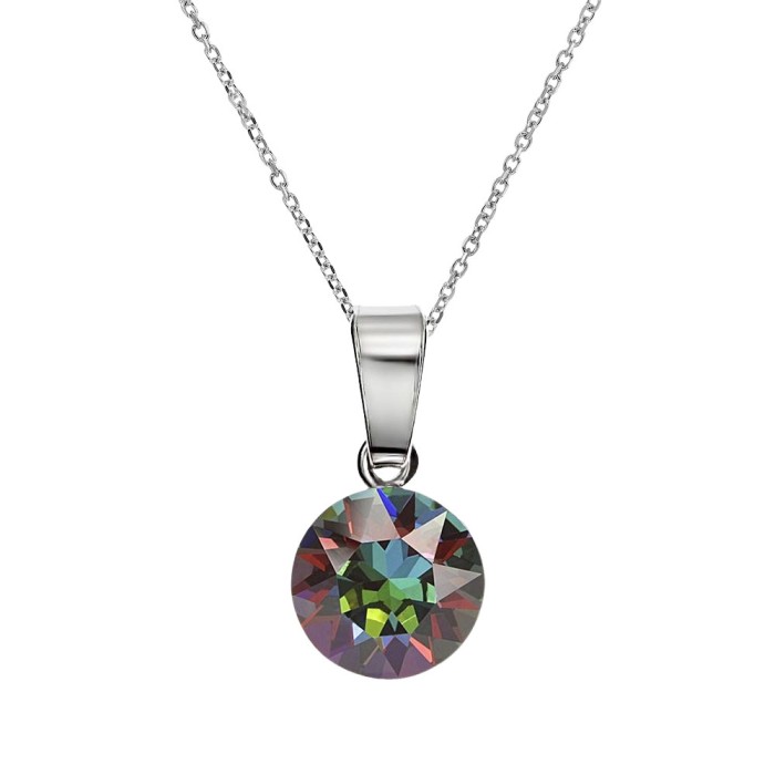 Sudraba komplekts sievietēm „Klasika (Vitrail Medium)“ ar Swarovski® kristāliem