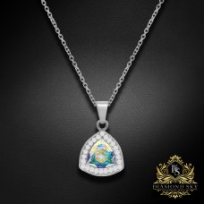 Sudraba kulons „Stihijas Maģija (Aurora Borealis)“ ar Swarovski™ kristāliem