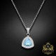Sudraba kulons „Stihijas Maģija (Aquamarine Diamond Touch Light)“ ar Swarovski™ kristāliem