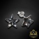 Sudraba auskari „Zvaigznīte (Silver Night)“ ar Swarovski® kristāliem