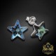Bērnu sudraba auskari „Zvaigznīte (Bermuda Blue)“ ar Swarovski™ kristāliem