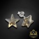 Sudraba auskari „Zvaigznīte (Golden Shadow)“ ar Swarovski® kristāliem