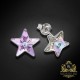 Bērnu sudraba auskari „Zvaigznīte (Vitrail Light)“ ar Swarovski™ kristāliem