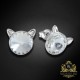 Sudraba auskari „Kaķis“ ar Swarovski® kristāliem