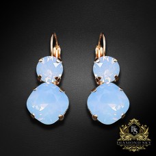 Auskari „Apžilbinošs Mirdzums VI (Air Blue Opal)“ ar Swarovski™ kristāliem