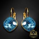 Auskari „Žilbinošais Mirdzums IV (Aquamarine Blue)“ ar Swarovski® kristāliem