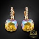 Auskari „Apžilbinošs Mirdzums VII (Light Topaz Shimmer)“ ar Swarovski™ kristāliem