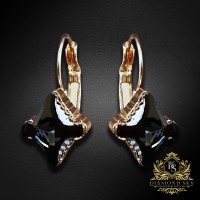 Earrings “Byzantine Cross” (Graphite Light Chrome) embellished with Crystals by Swarovski®