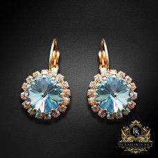 Auskari „Klaris IX (Aquamarine Blue)“ ar Swarovski™ kristāliem