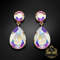 Auskari „Kristāla Piliens IV (Aurora Borealis)“ ar Swarovski® kristāliem