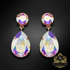 Auskari „Kristāla Piliens IV (Aurora Borealis)“ ar Swarovski® kristāliem