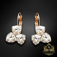 Earrings “Bermuda Triangle III” created with Crystals by Swarovski®