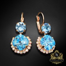 Auskari „Clarice VI (Aquamarine Blue)“ ar Swarovski® kristāliem