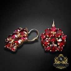 Auskari „Greznība (Ruby)“ ar Swarovski™ kristāliem