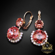 Auskari „Clarice VI (Rose Peach)“ ar Swarovski® kristāliem
