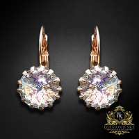 Earrings “Vintage VI” (White Patina) adorned with Crystals by Swarovski®