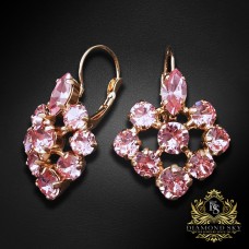 Auskari „Greznums II (Light Rose)“ ar Swarovski® kristāliem