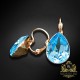 Auskari „Kristāla Lāse II (Aquamarine Blue)“ ar Swarovski™ kristāliem