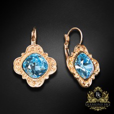 Auskari „Nostalģija III (Aquamarine Blue)“ ar Swarovski® kristāliem