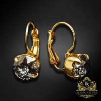 Auskari „Krāšņums (Black Patina)“ ar Swarovski® kristāliem