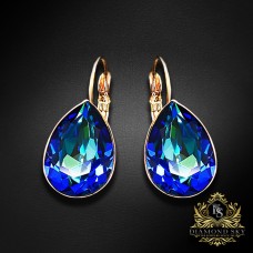 Auskari „Kristāla Lāse II (Bermuda Blue)“ ar Swarovski™ kristāliem