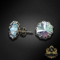 Auskari „Vintage (Light Sapphire Shimmer)“ ar Swarovski® kristāliem