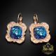 Auskari „Nostalģija (Bermuda Blue)“ ar Swarovski™ kristāliem