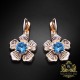 Auskari „Krāsainais Greznums (Aquamarine Blue)“ ar Swarovski® kristāliem