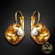 Auskari „Žilbinošais Mirdzums IV (Golden Shadow)“ ar Swarovski® kristāliem