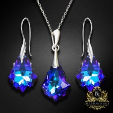 Sudraba komplekts „Baroka IV (Heliotrope)“ ar Swarovski™ kristāliem