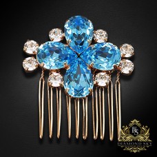 Matu sprādze „Kristāla Zieds II“ ar Swarovski™ kristāliem