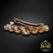 Matu sprādze „Vorteks (Golden Shadow)“ ar Swarovski™ kristāliem