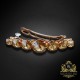 Matu sprādze „Vorteks (Golden Shadow)“ ar Swarovski™ kristāliem
