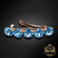 Matu sprādze „Apžilbinošs Mirdzums (Aquamarine)“ ar Swarovski™ kristāliem