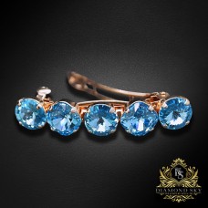 Matu sprādze „Apžilbinošs Mirdzums (Aquamarine)“ ar Swarovski™ kristāliem