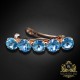 Matu sprādze „Apžilbinošs Mirdzums (Aquamarine)“ ar Swarovski™ kristāliem