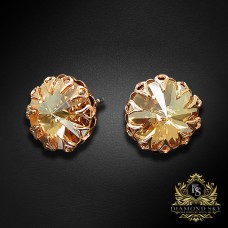 Auskari „Vintage (Golden Shadow)“ ar Swarovski® kristāliem