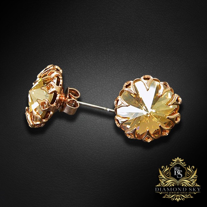 Auskari „Vintage (Golden Shadow)“ ar Swarovski® kristāliem