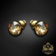 Auskari „Klasika (Golden Shadow)“ ar Swarovski® kristāliem