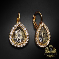 Auskari „Debesu Piliens (Gold Patina)“ ar Swarovski® kristāliem