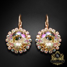 Auskari „Žilbinošais Mirdzums III (Luminous Green)“ ar Swarovski® kristāliem