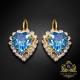 Auskari „Okeāna Sirds (Aquamarine Blue)“ ar Swarovski™ kristāliem